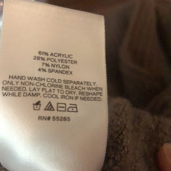 EXPRESS Super CUTE & COZY High Waisted Cable Knit Sweater Joggers SZ M Mocha - Picture 10 of 11